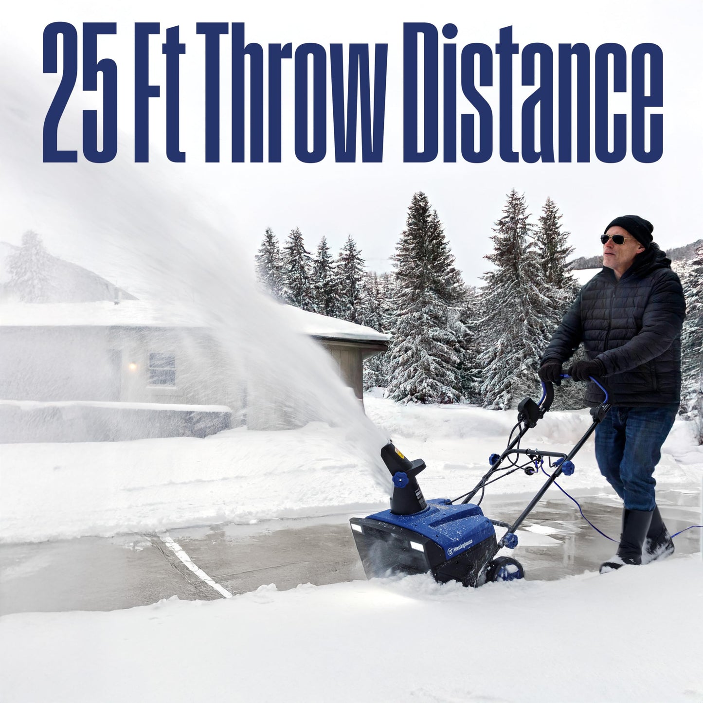 Westinghouse WSnow20 Corded Snow Blower 20 Inch, Steel Auger, Dual LED Lights, 1800 Watt Motor, Electric Snow Blower with 25ft Throwing Distance, Plows 680lbs/min, Adjustable Chute