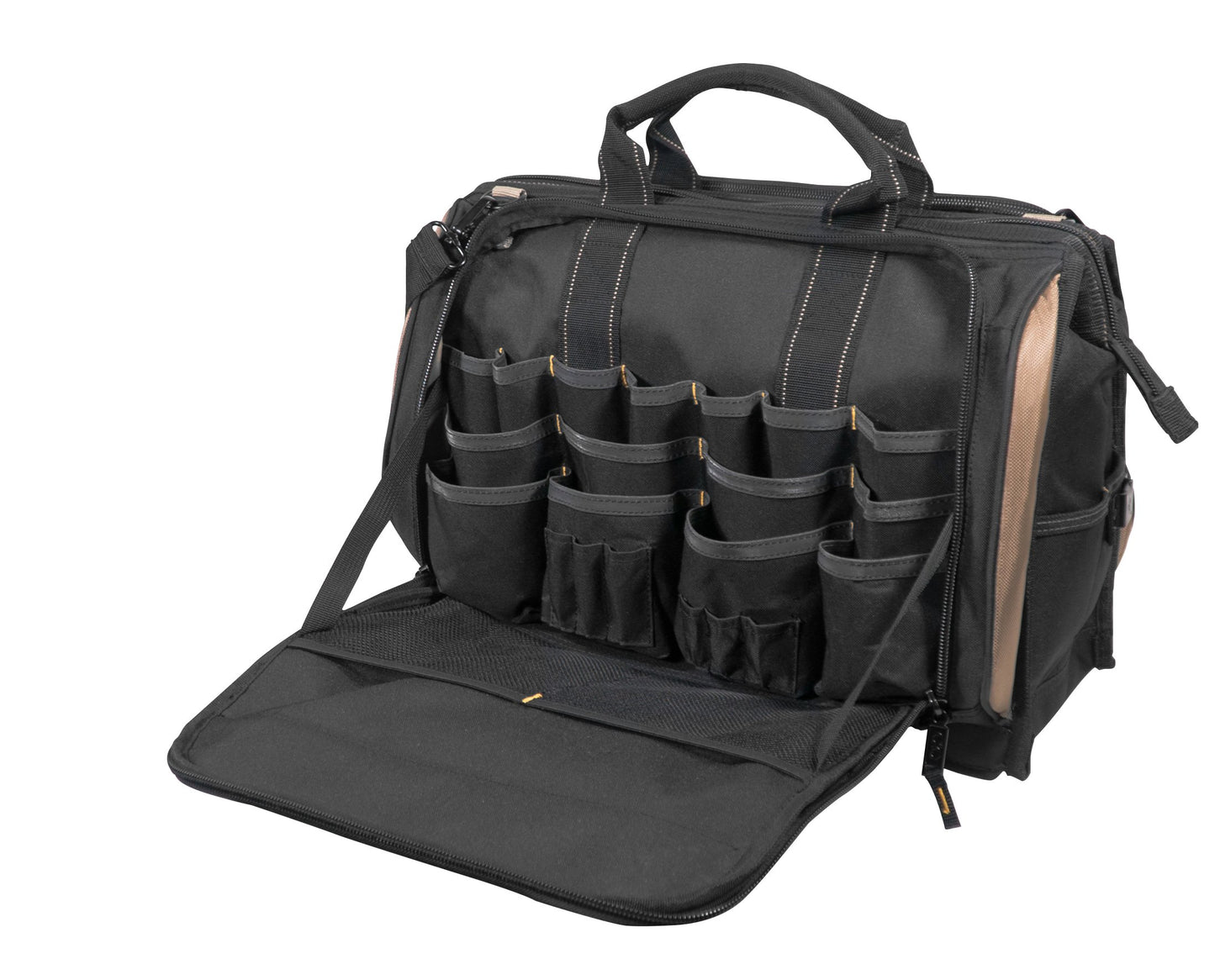 Custom Leathercraft1539 Multi-Compartment 50 Pocket Tool Bag