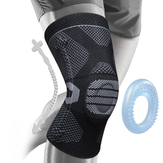 NEENCA Professional Knee Brace for Pain Relief, Medical Knee Compression Sleeve, Knee Support with Horizontal Knit Tech for Meniscus Tear, ACL, Arthritis, Joint Pain, Runner, Workout