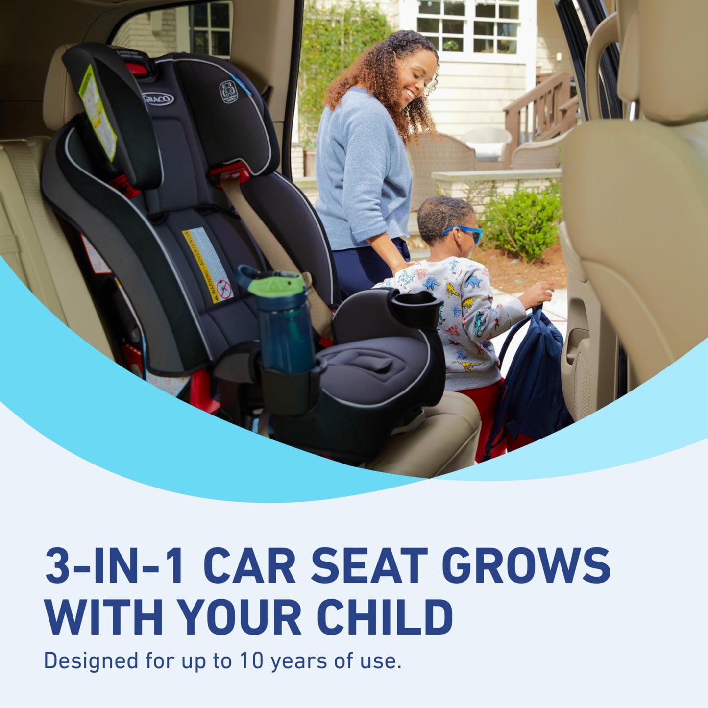 Graco Slimfit 3 in 1 Convertible Car Seat Slim & Comfy Design Saves Space in Your Back Seat, Redmond