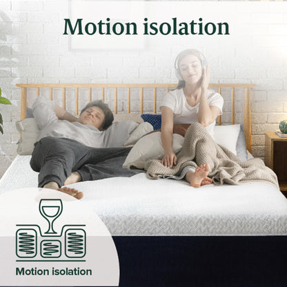 ZINUS 12 Inch Cooling Comfort Hybrid Mattress [New Version], Queen, Fiberglass Free, Medium Firm Feel, Motion Isolation, Certified Safe Foams & Fabric, Mattress in A Box