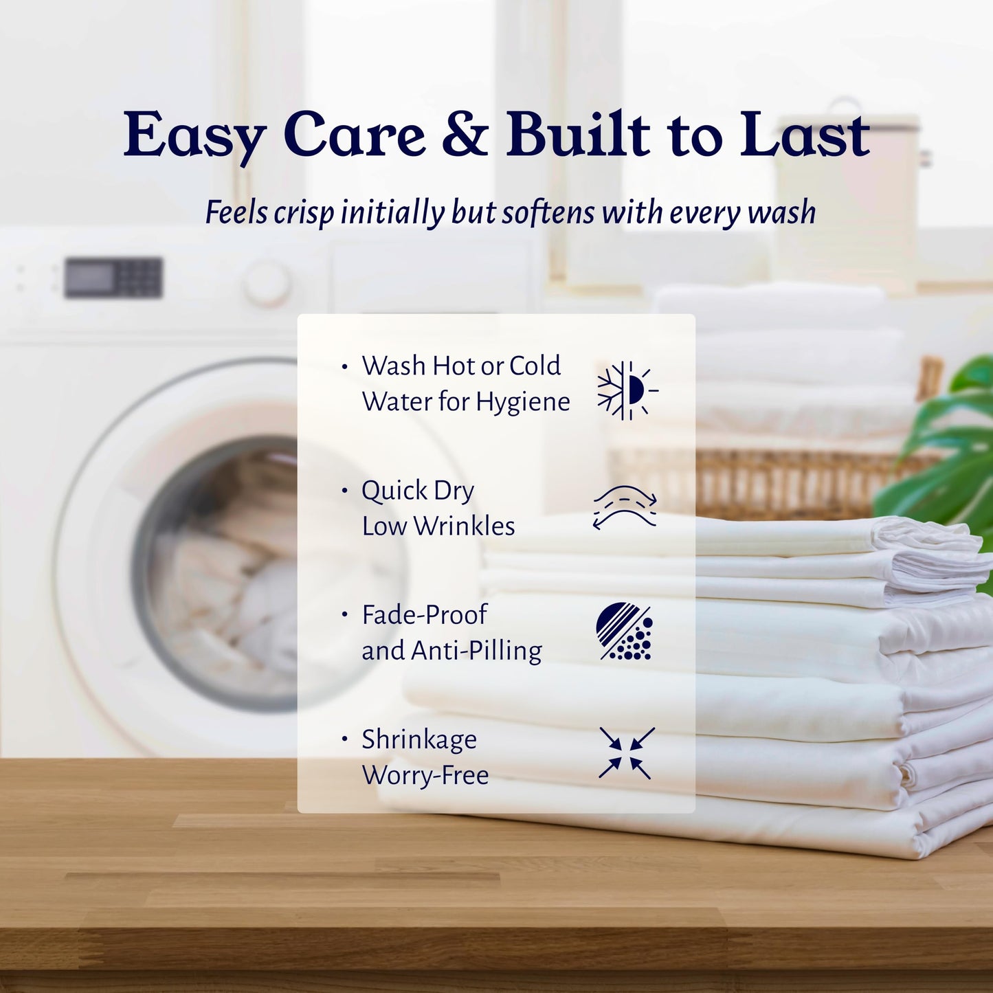 California Design Den 100% Organic Cotton Fitted Sheet Queen Size Only - Percale Queen Deep Pocket Fitted Sheet, Lightweight, Snug-Fit, Crisp, Durable - White