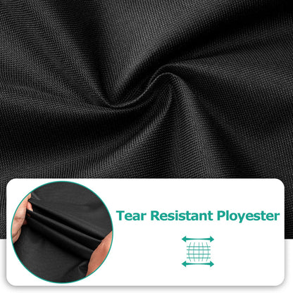 SunPatio Grill Cover 55 Inch, Outdoor Heavy Duty Waterproof Barbecue Gas Cover, UV & Fade Resistant, All Weather Protection Compatible for Weber Charbroil Nexgrill Kenmore Grills and More, Black