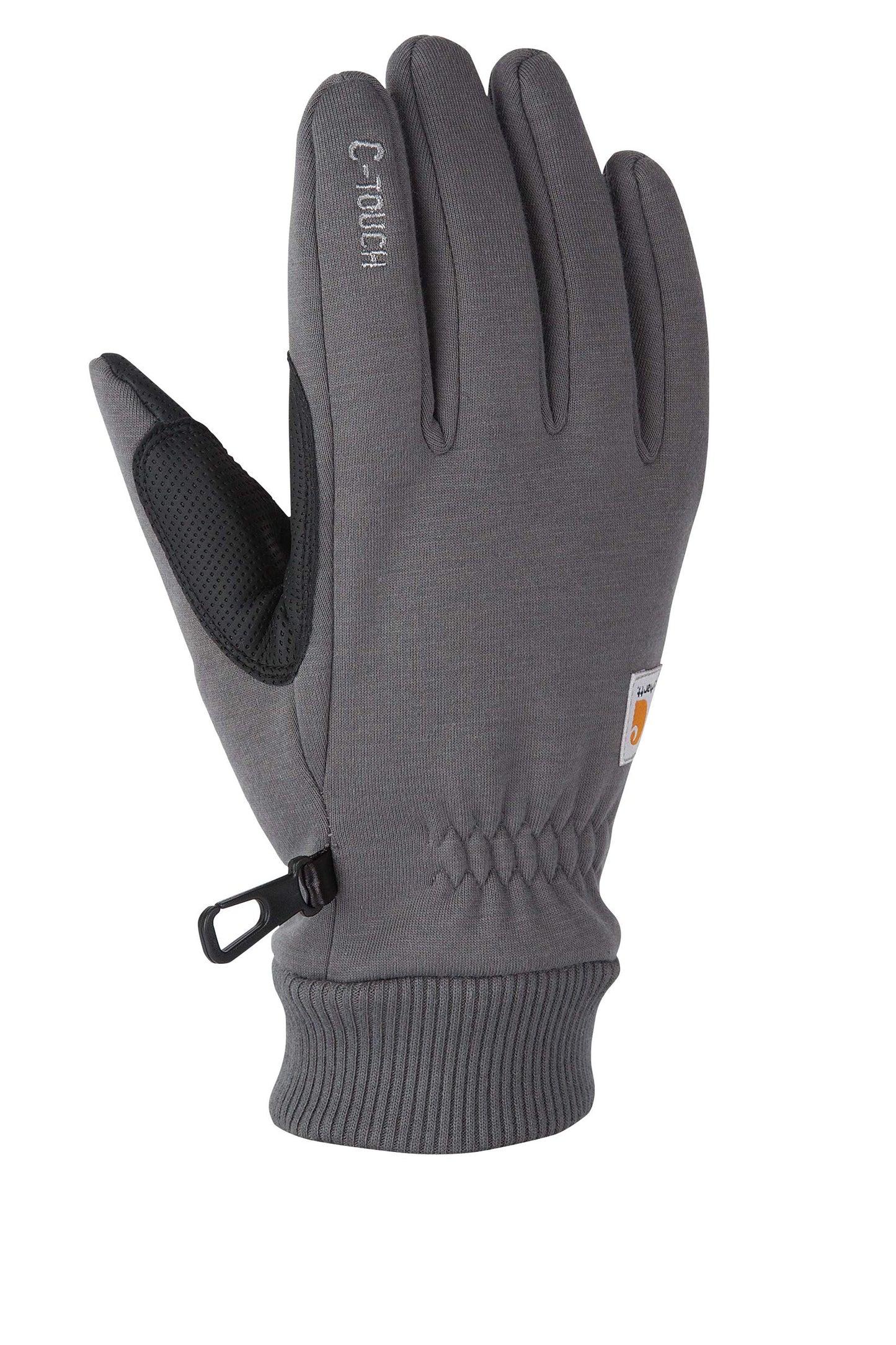 Carhartt Men's Wind Fighter Thermal-Lined Fleece Touch-Sensitive Knit Cuff Glove, Gray, Medium (Pack of 1)