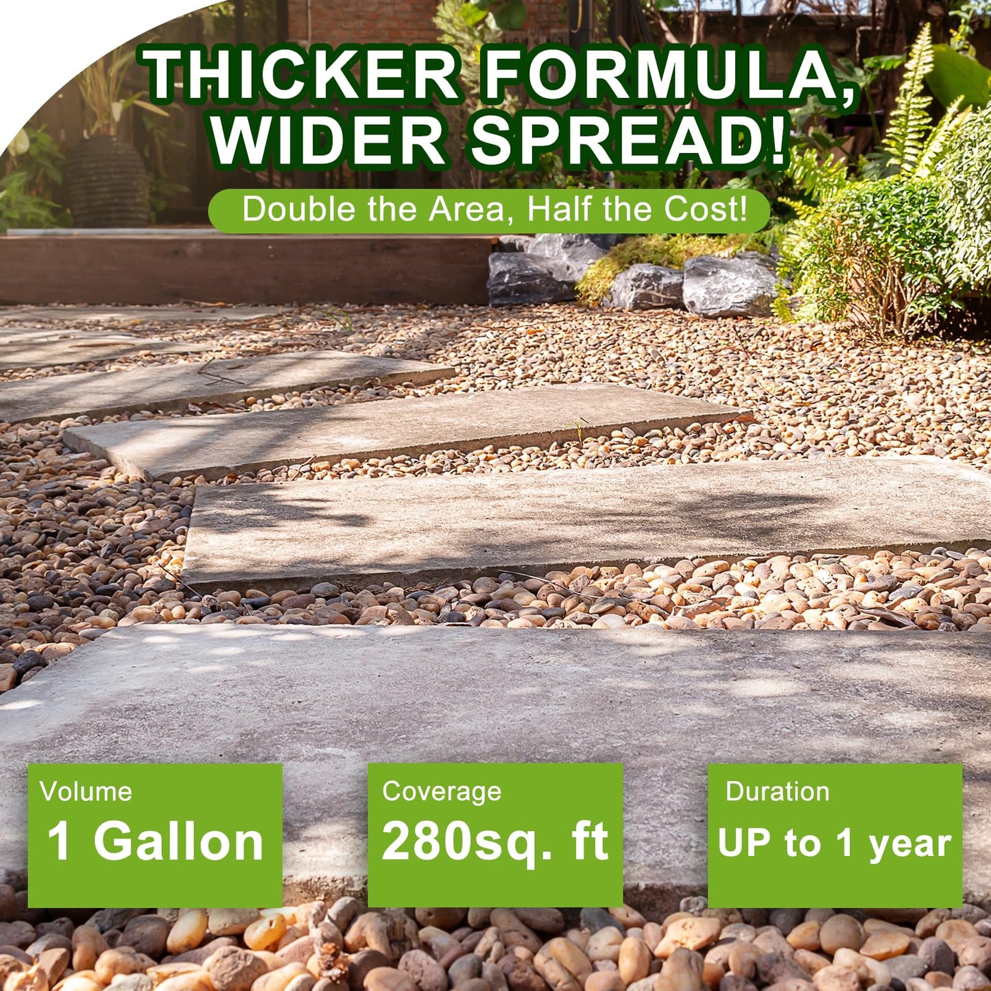 Teexpert 1 Gallon Rock Glue for Landscaping – Strong Pea Gravel Binder & Stone Adhesive for Walkways, Yards, Patios, and Decorative Driveway Edges
