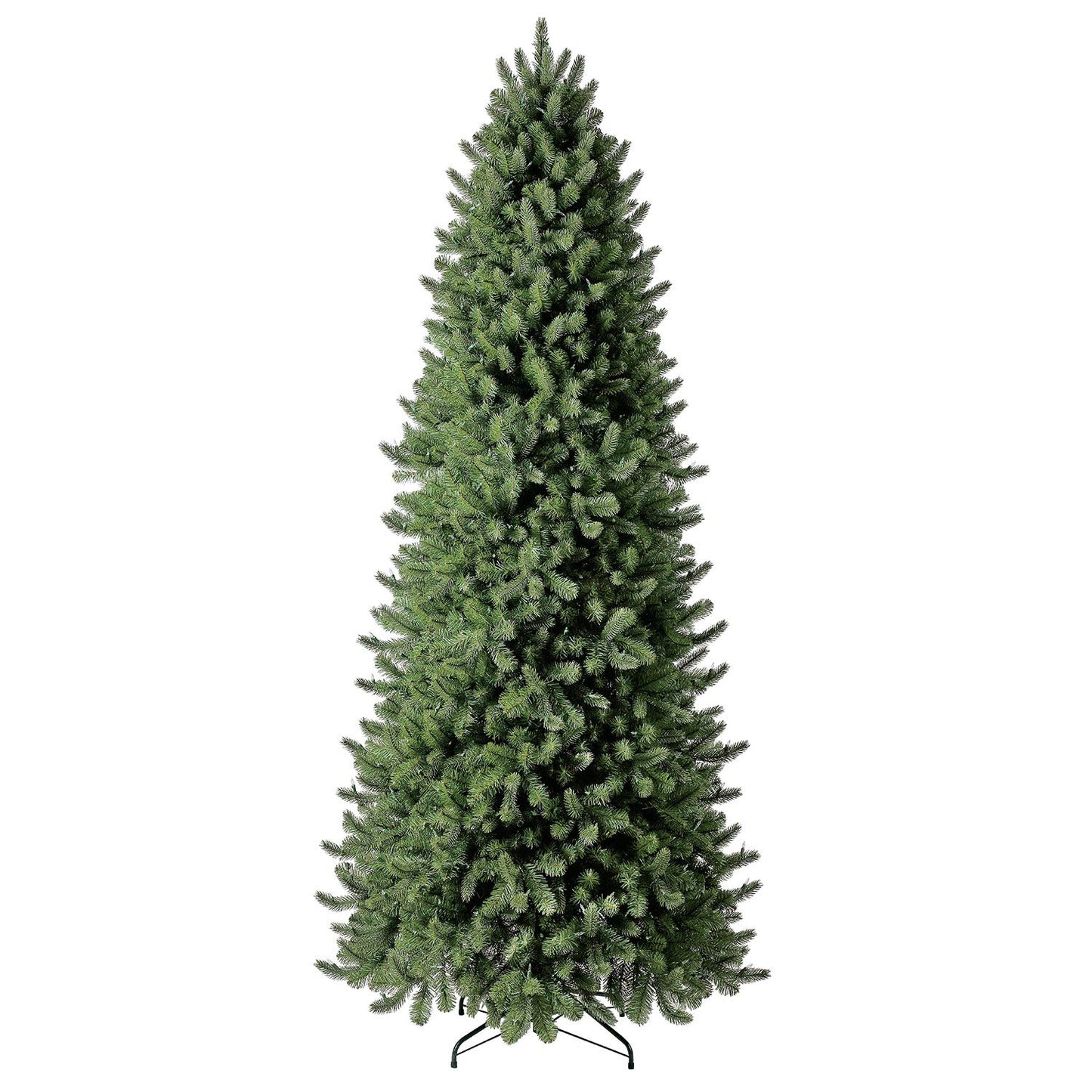 Evergreen Classics 9 ft Pre-Lit Vermont Spruce Artificial Christmas Tree, Remote-Controlled Color-Changing LED Lights