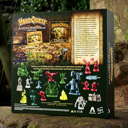 Avalon Hill HeroQuest Jungles of Delthrak Quest Pack | Roleplaying Games | Ages 14+ | 2 to 5 Players | Requires HeroQuest Game System to Play