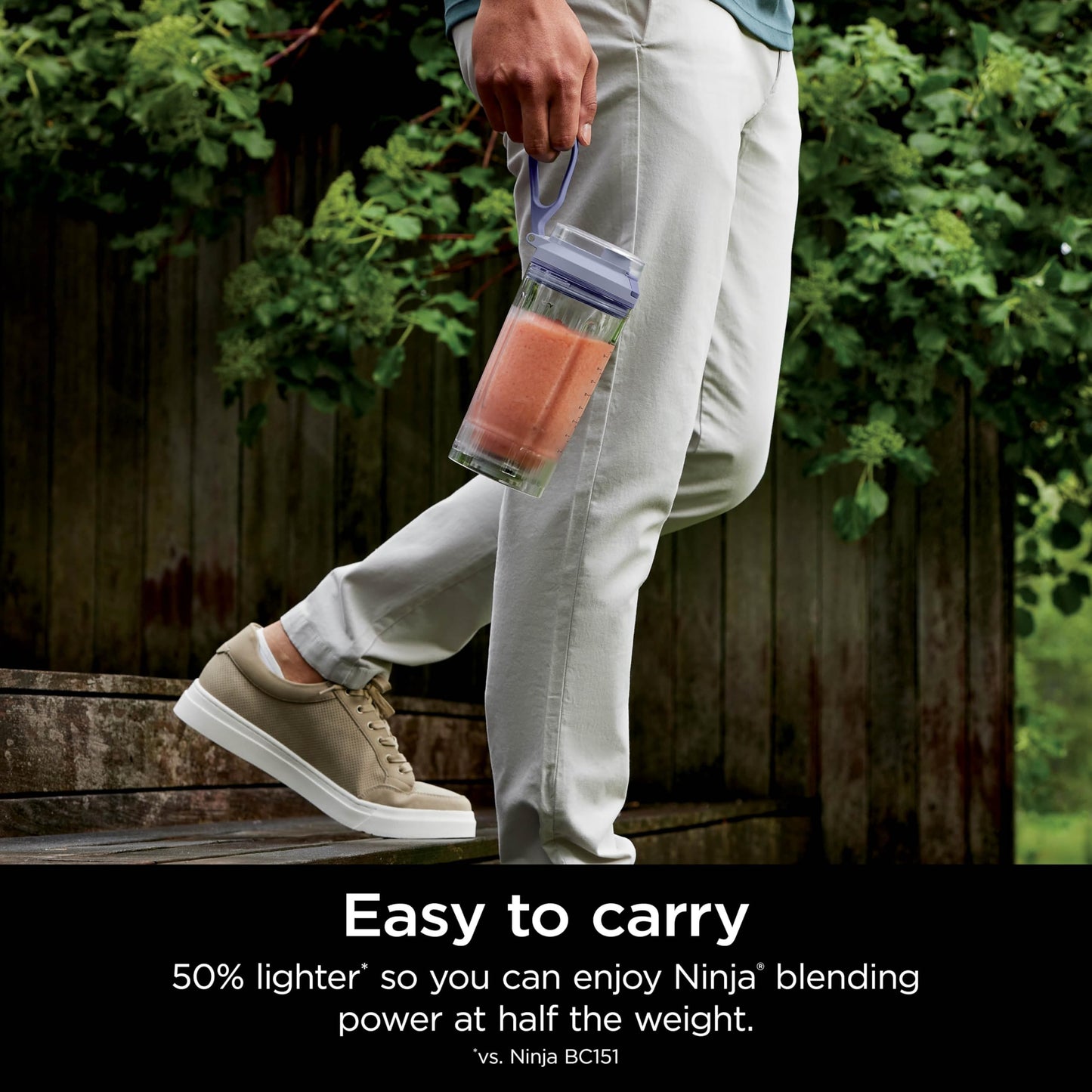 Ninja Blast Max, Portable Blender + Twist & Go, Personal Smoothie, Blend, Ice Crush, 3 Programs, Cordless, 22 oz removable Vessel, Dishwasher Safe, Leakproof, Lavender, BC251LD