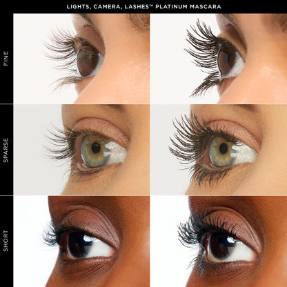 tarte lights, camera, lashes platinum voluminizing mascara - black - full size