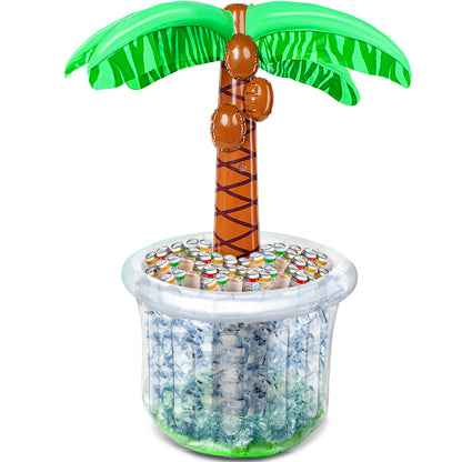 JOYIN 60" Inflatable Palm Tree Cooler, Beach Theme Decor, Pool Party Decorations, Luau Hawaiian Birthday Party Supplies, Ocean Jungle Tropical Themed Summer Outdoor Drink Cooler