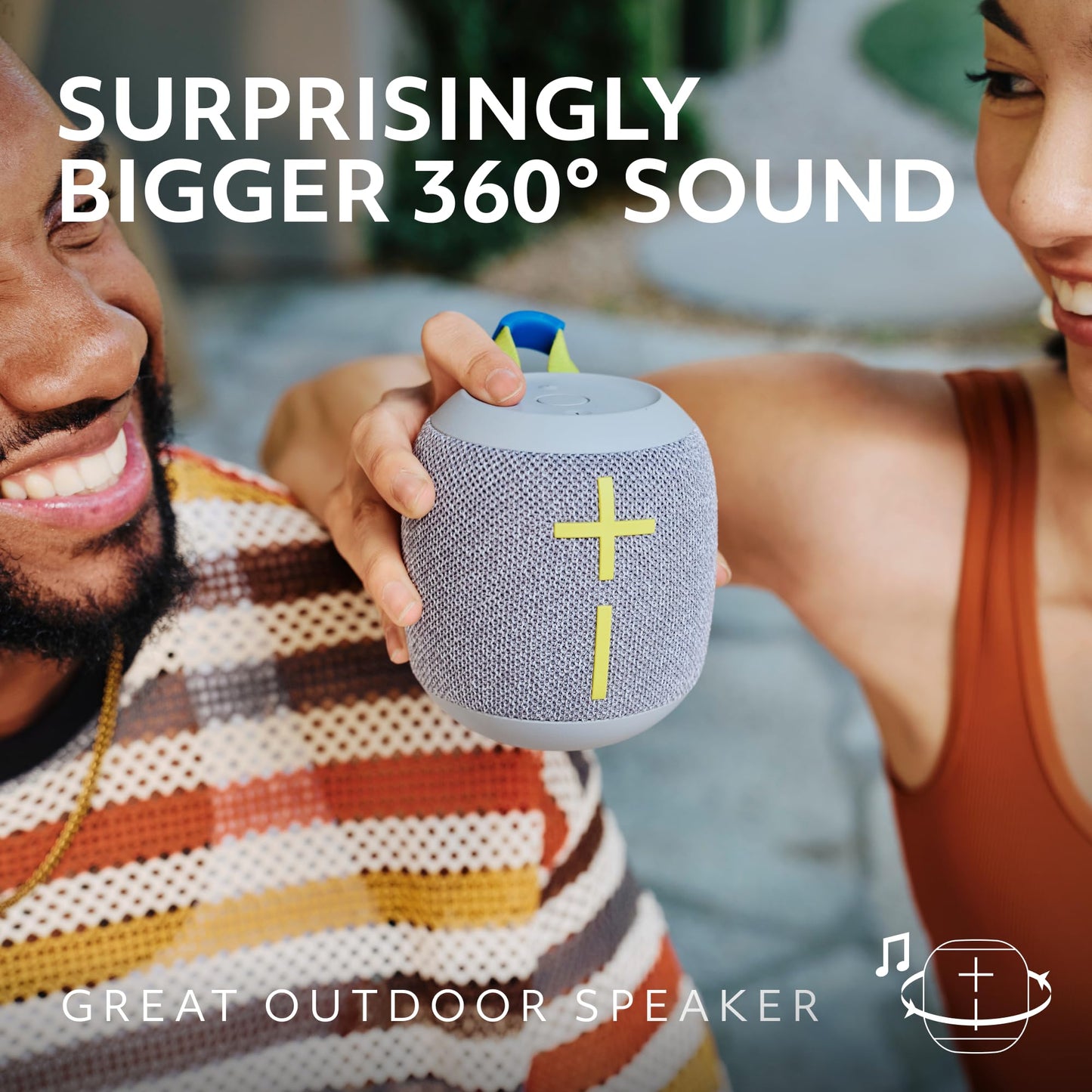 Ultimate Ears WONDERBOOM 4 Portable Waterproof Bluetooth Speaker with Big Bass and 360-Degree Sound, Dustproof Floating Speaker with 131ft (40m) Range - Black