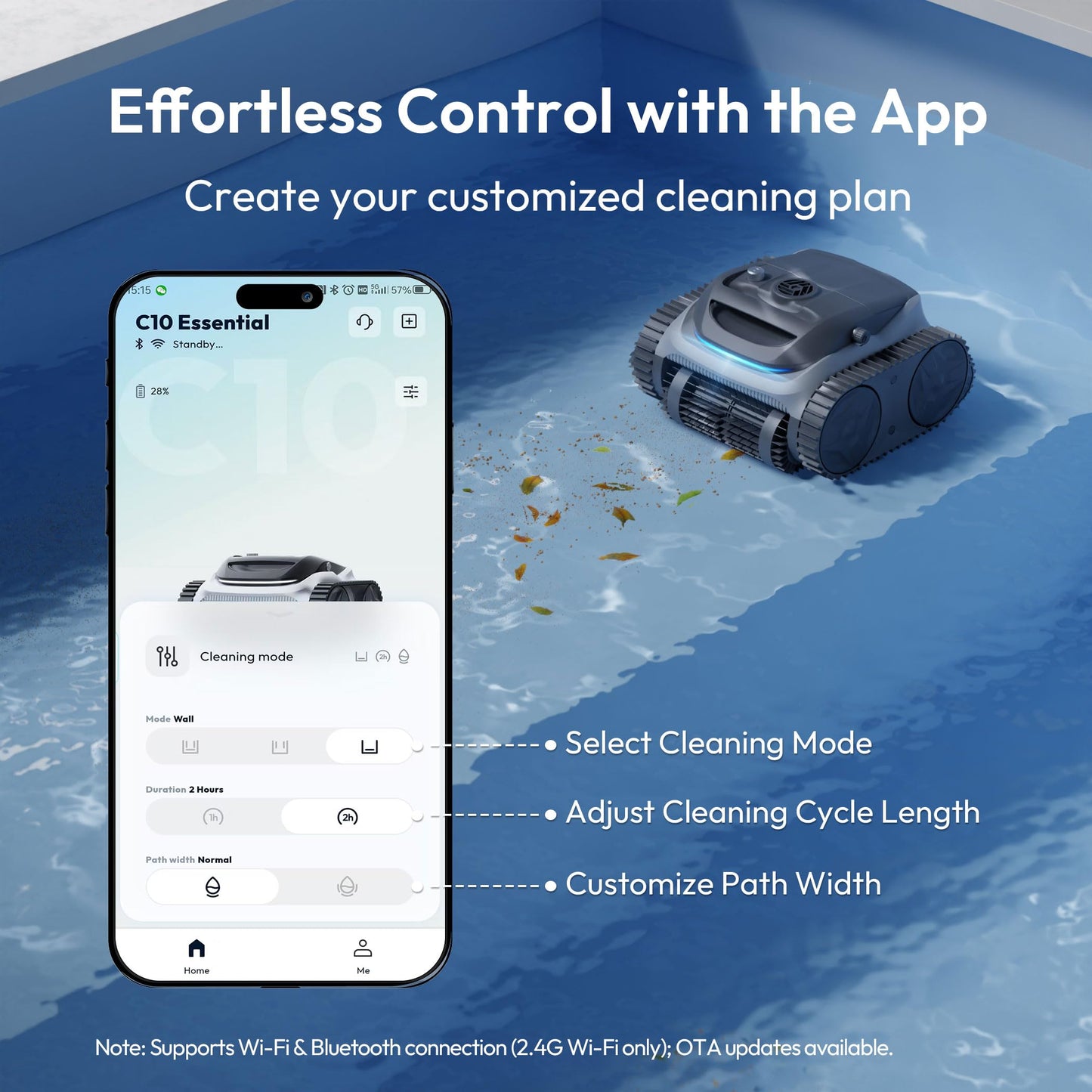 Bubot 700 Pool Cleaner Robot, Cordless Pool Vacuum with Superior Suction, Triple Motors, Smart Navigation, APP Control, Wall/Waterline, 140-Min Runtime for Inground Pools up to 861 Sq.Ft, Space Grey