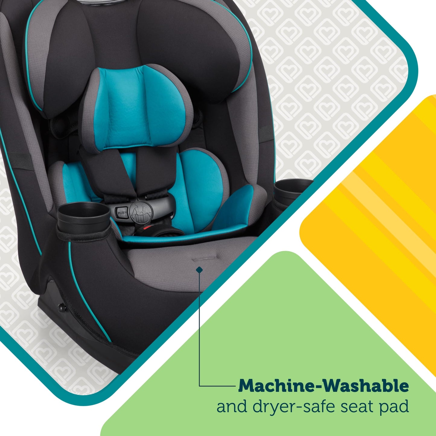 Safety 1st Grow and Go All-in-One Slim Convertible Car Seat, Rear Facing, 5-40 lbs, Forward Facing (30–65 lbs), High Back Booster Seat 40-100 pounds, Vineyard Girl