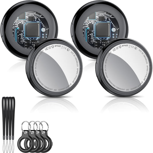2025 New [Apple MFi Certified] (iOS Only) Tracker Air Tags-4 Pack, Bluetooth Tracker for Apple Find My, Replaceable Battery, Key Finder and Item Locator Smart Tag for Keys, Bags, Luggage, Pets, Wallet