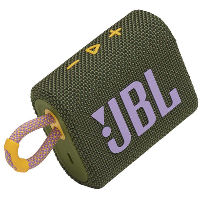 JBL Go 3 - Portable Mini Bluetooth Speaker, big audio and punchy bass, IP67 waterproof and dustproof, 5 hours of playtime, speaker for home, outdoor and travel (Green)