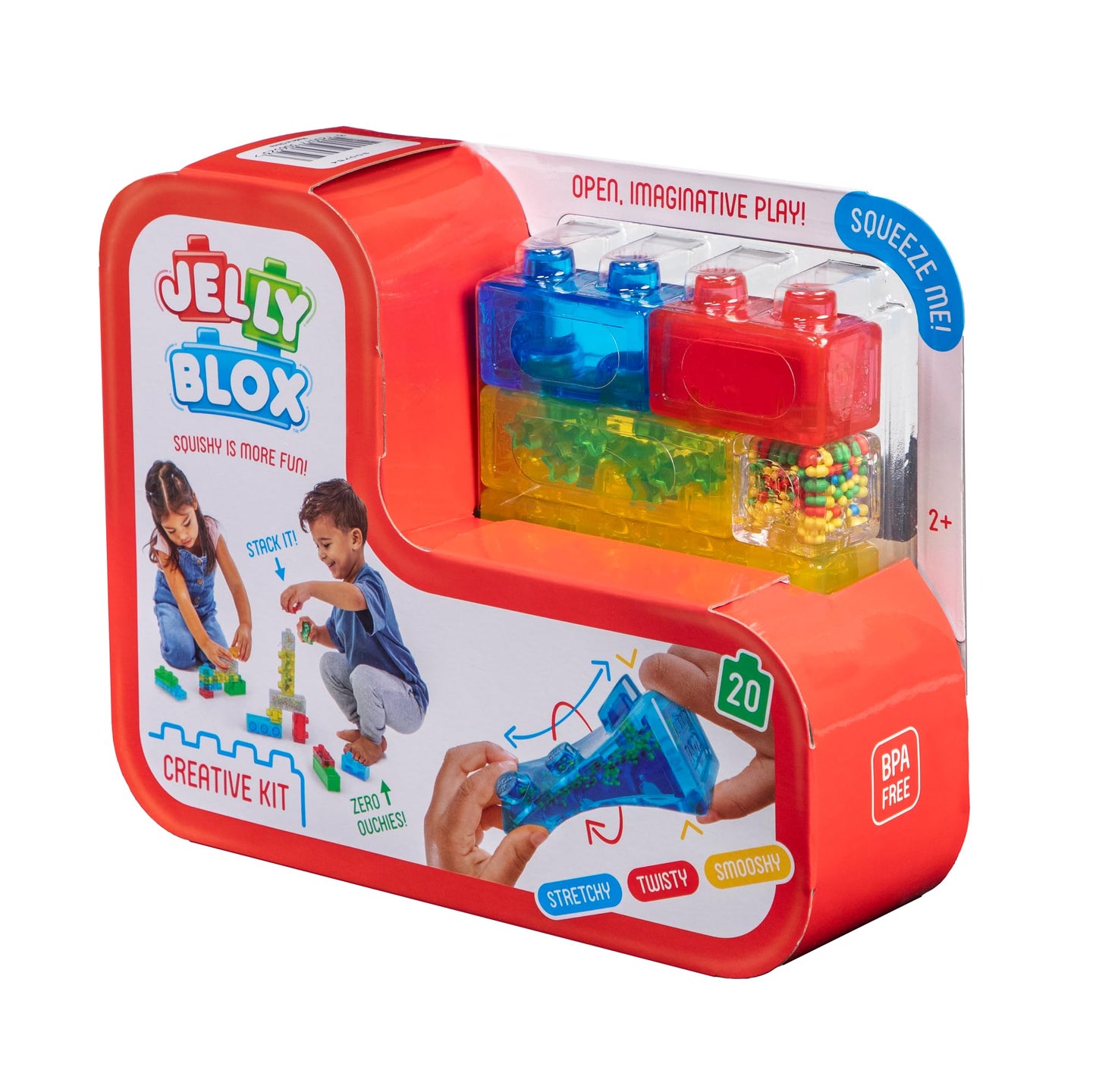 Goliath Jelly Blox Creative Kit | Includes 20 Blocks | Toddler & Preschool Building Blocks Kids Can Squeeze, Stretch, Squish | MESH ACCREDITED | Safety Tested & Ouch-Free | Sensory Play Toy Ages 2+