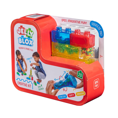 Goliath Jelly Blox Creative Kit | Includes 20 Blocks | Toddler & Preschool Building Blocks Kids Can Squeeze, Stretch, Squish | MESH ACCREDITED | Safety Tested & Ouch-Free | Sensory Play Toy Ages 2+