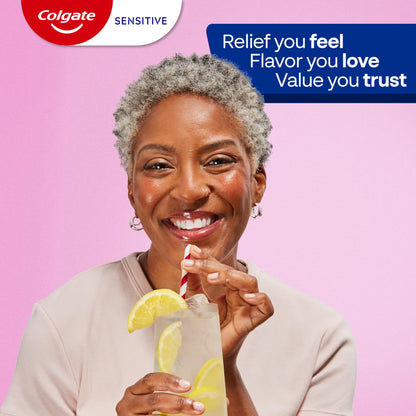 Colgate Whitening Toothpaste for Sensitive Teeth, Enamel Repair and Cavity Protection, Fresh Mint Gel, 6 Oz (Pack of 3)