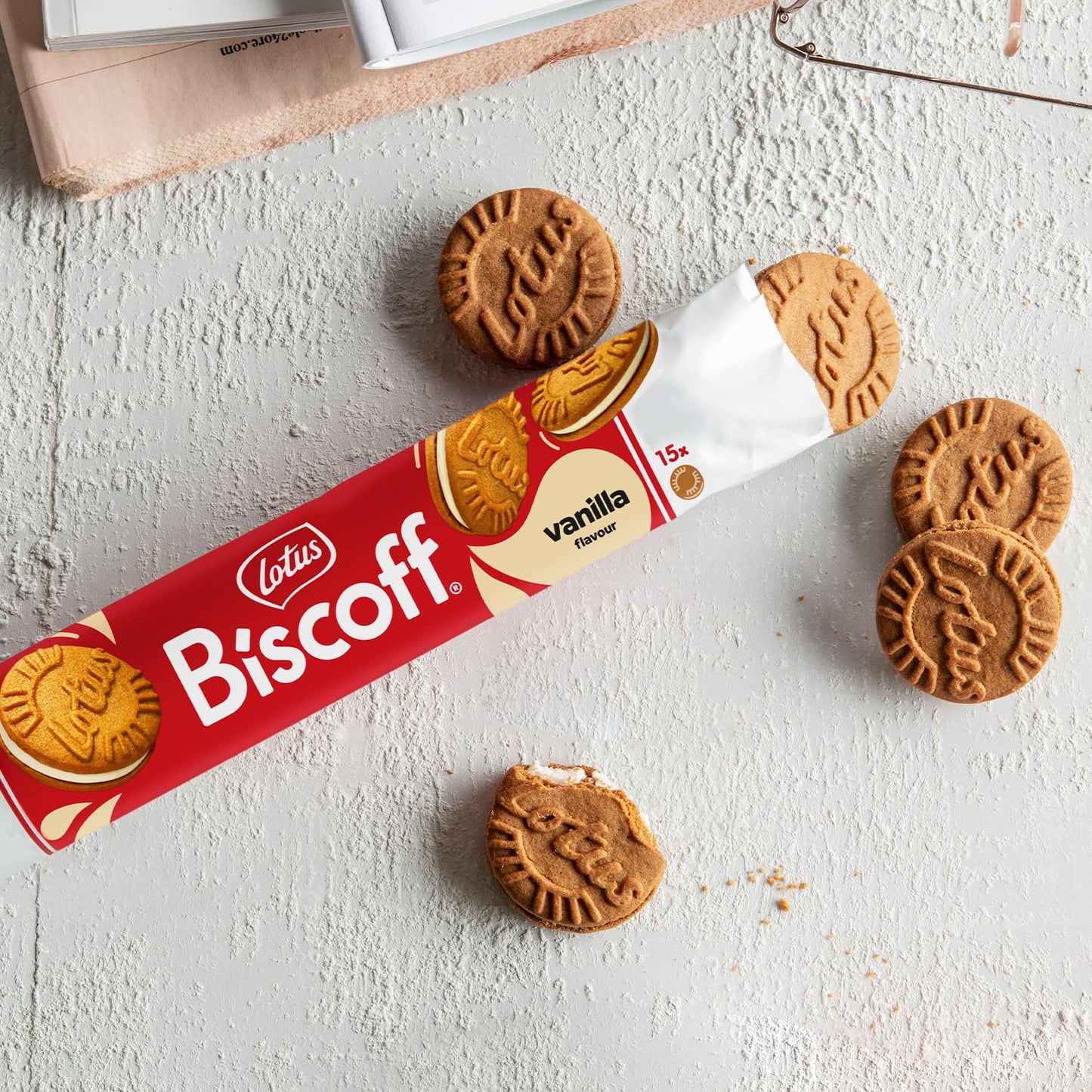Lotus Vanilla Flavor Biscoff Sandwich Cookies, 5.29 Ounces (Pack Of 9)