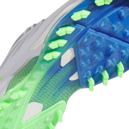 adidas Men's Adizero ZG Spikeless Golf Shoes, Footwear White/Silver Metallic/Lime Burst, 9.5