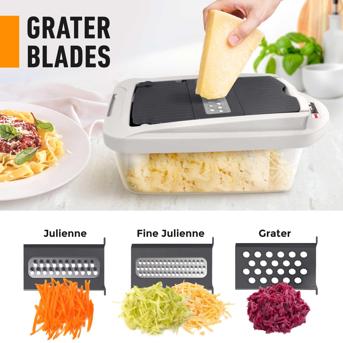 Mueller Pro-Series 10-in-1, 8 Blade Vegetable Chopper, Onion Mincer, Cutter, Dicer, Egg Slicer with Container, French Fry Cutter, Potato Slicer, Home Essentials & Kitchen Gadgets, Salad Chopper