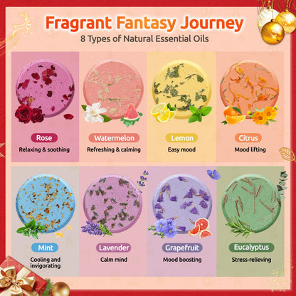 Shower Steamers Aromatherapy - 8 Pack Shower Bombs with Essential Oils, Christmas Gifts for Women Stocking Stuffers, Birthday Gifts for Women Girlfriend Her Self Care Relaxation Home SPA Stress Relief