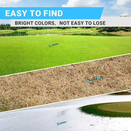 Full Choice100 Pack 3-1/4" Plastic Golf Tees, Enhanced Durability & Stability, Engineered to Minimize Friction and Side Spin