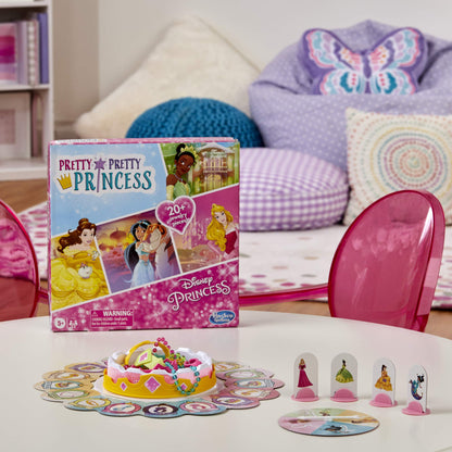 Hasbro Gaming Pretty Pretty Princess: Edition Board Game Featuring Disney Princesses, Jewelry Dress-Up Game for Kids Ages 5 and Up, for 2-4 Players