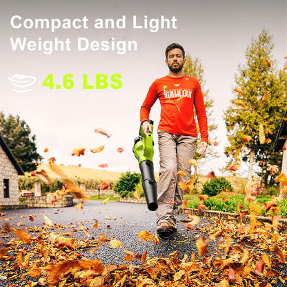SUNCHERS Leaf Blower Cordless with 2 Batteries and Charger, Electric Battery Powered Cordless Leaf Blower, Portable Lightweight Handhold Blowers for Blowing Leaves, Patio Cleaning, Lawn Care and Dust