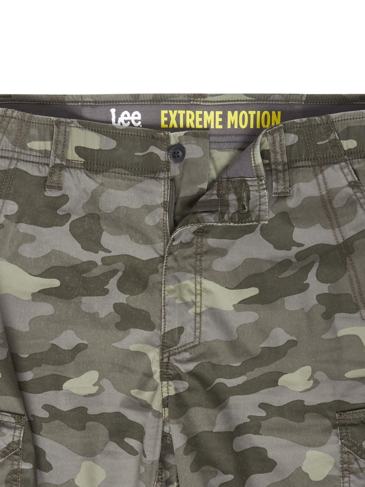 Lee Men's Extreme Motion Crossroad Cargo Short, Woodland Camo, 42