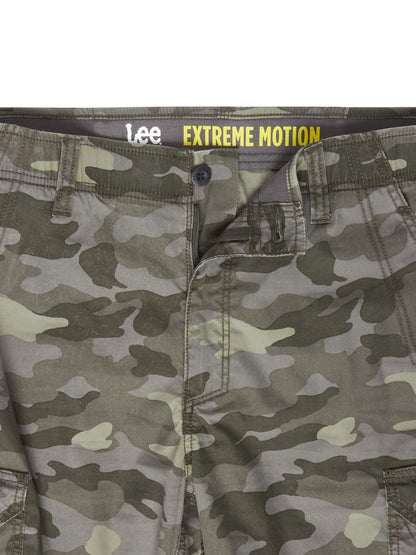 Lee Men's Extreme Motion Crossroad Cargo Short, Woodland Camo, 42
