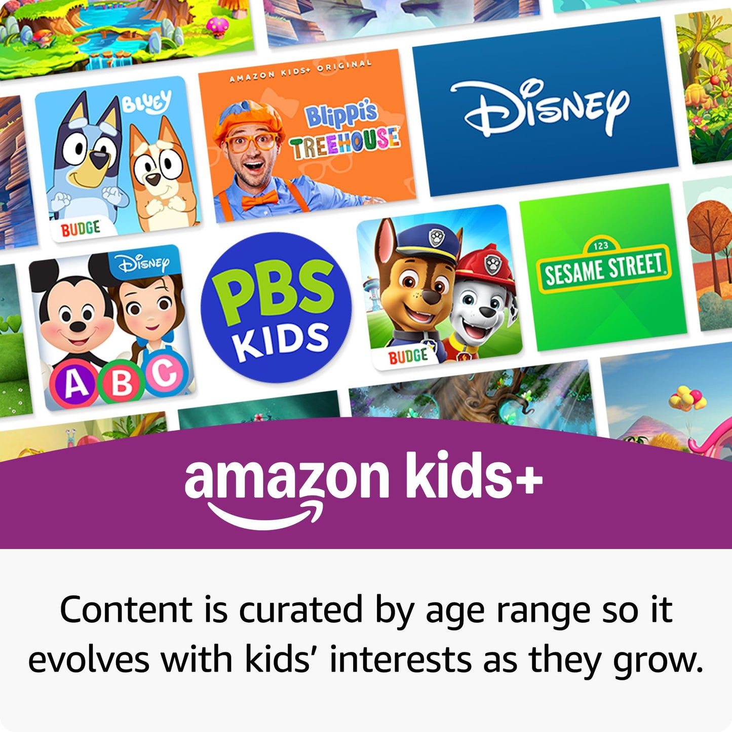 Amazon Fire 7 Kids tablet (newest model) ages 3-7. Top-selling 7" kids tablet on Amazon. Includes ad-free and exclusive content, easy parental controls, 10-hr battery, 32 GB, Purple