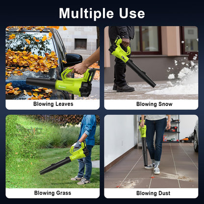 SUNCHERS Leaf Blower Cordless with 2 Batteries and Charger, Electric Battery Powered Cordless Leaf Blower, Portable Lightweight Handhold Blowers for Blowing Leaves, Patio Cleaning, Lawn Care and Dust