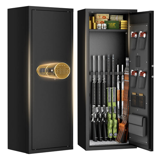 INTERGREAT 8-12 Gun safes,Rifle Safe,Gun Safes for Home Rifle and Pistols, Long Gun Safe for Rifle Shotgun for Home,Quick Access Rifle Safes,Adjustable Shelves, Easy Assemble