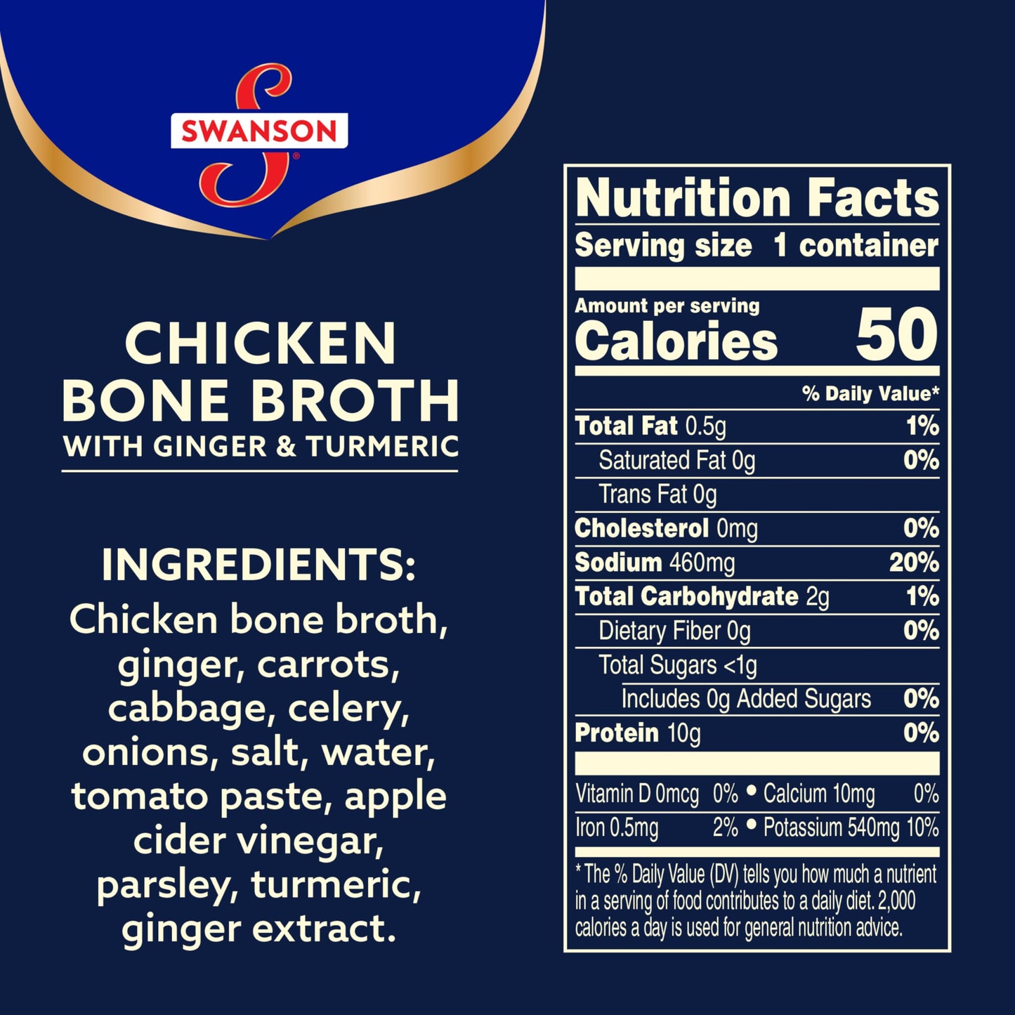 Swanson Sipping Bone Broth, Chicken Bone Broth with Ginger & Turmeric, 10.75 Ounce Sipping Cup (Pack of 8)