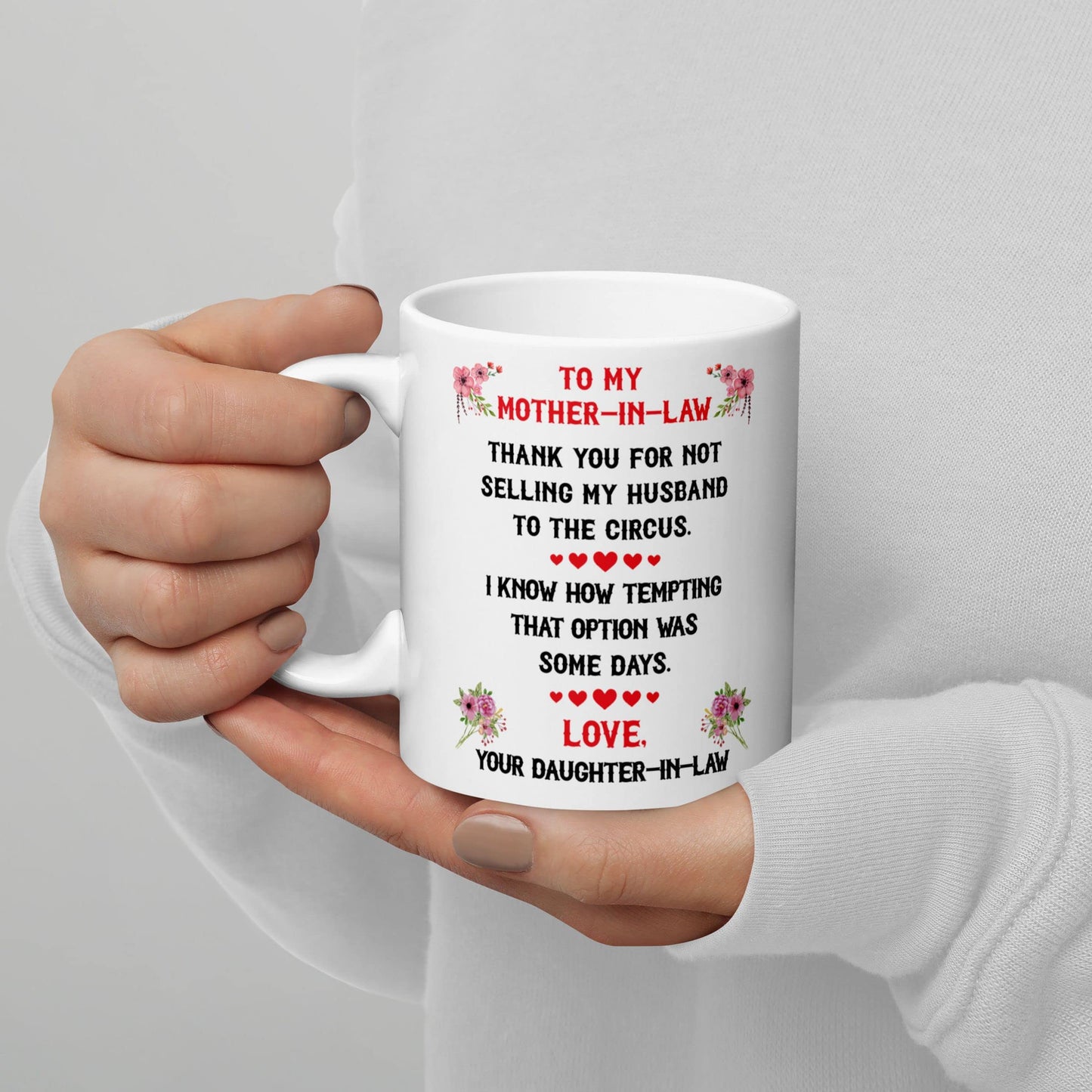 Lovesout Funny Mother In Law Gifts From Daughter In Law Mom In Law Mothers Day Coffee Mug 2023 Christmas Gift Thank You For Not Selling My Husband To The Circus White Cup 11oz