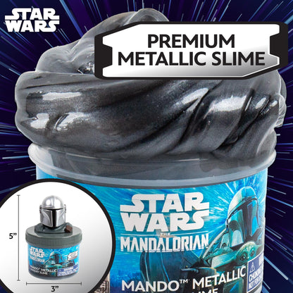 STAR WARS The Mandalorian Metallic Slime, 8oz Pre-Made Slime, Party Favors & Desk Toys, Perfect for Goodie Bags & Gifts
