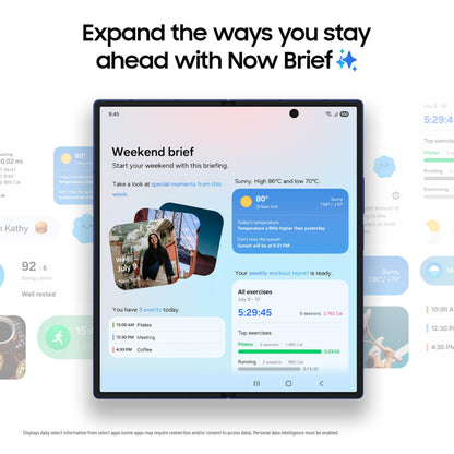 Samsung Galaxy Z Fold7 Cell Phone + Gift Card, 512GB AI Smartphone, Unlocked Android, AI Photo Edits, Large Screen, Long Battery Life, 2025, US 1 Yr Manufacturer Warranty, Blue Shadow