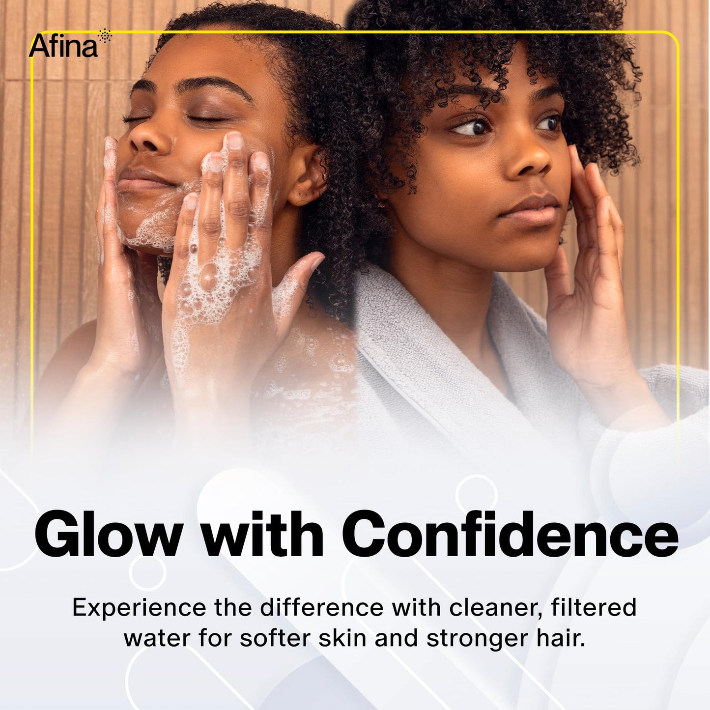 Afina Filtered Shower Head | High Pressure Shower - Reduces Dry Itchy Skin, Dandruff, Eczema, & Dramatically Improves Condition of your Skin, Hair & Nails (Nickel)