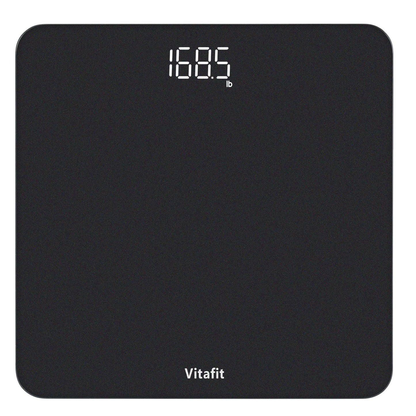 Vitafit Scale for Body Weight, High Precision by Weight Scale Professional Factory Since 2001, Bathroom Scale with LED and Step On, 3*AAA Batteries Included, 400lb/182kg, Spray Silver Black
