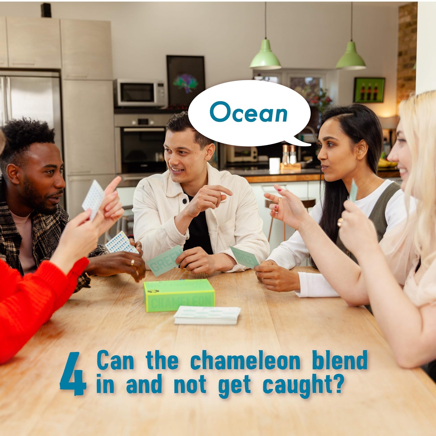 The Chameleon: Award-Winning Bluffing Board Game for Family, Adults & Friends | Includes 80 Extra Secret Words | Who is The Imposter?