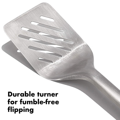OXO Good Grips Grilling Tools, Tongs and Turner Set, Black