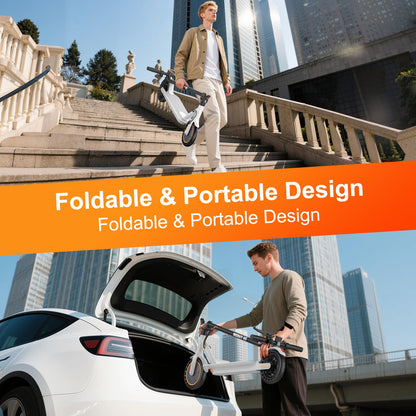 WERHY Electric Scooter for Adults, with 350W Powerful Motor, 12 Miles Range, 19 MPH Top Speed, with 8.5" Solid Tires, Foldable E Scooter with Dual Braking Systems and APP Control