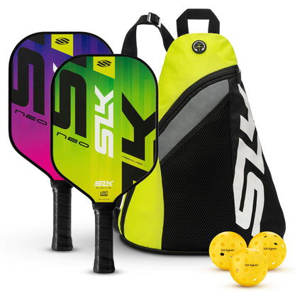 Selkirk Sport SLK Pickleball Paddles Set of 2 | Fiberglass Pickleball Paddle Set | SX3 Honeycomb Core | Designed in The USA for Traction and Stability | Citron + Magenta Mirage
