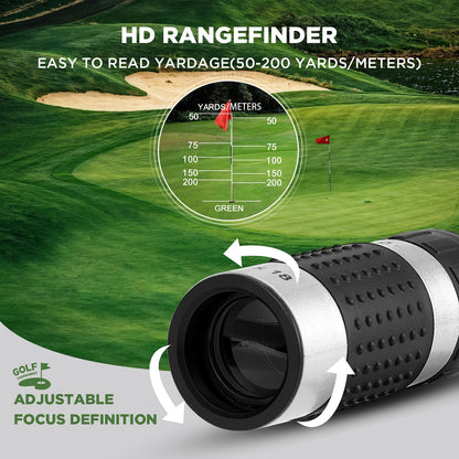 SANLINZOM Golf Accessories for Men and Women for Golfers, Accessories Set in Hi-End PU Case with Golf Balls, HD Rangefinder, Golf Tees, Cleaning Brush, Divot Knife, Scorer, Golf Ball Clamp (Black)