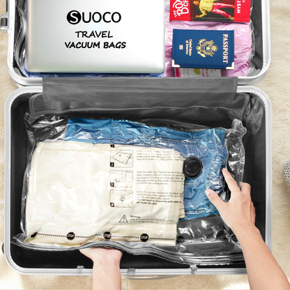 18 Pack Travel Vacuum Storage Bags for Clothing with Rechargeable Electric Pump, Compression Packing Cubes Organizer for Luggage Suitcase, Space Saver Seal Bags for Vacation Cruise