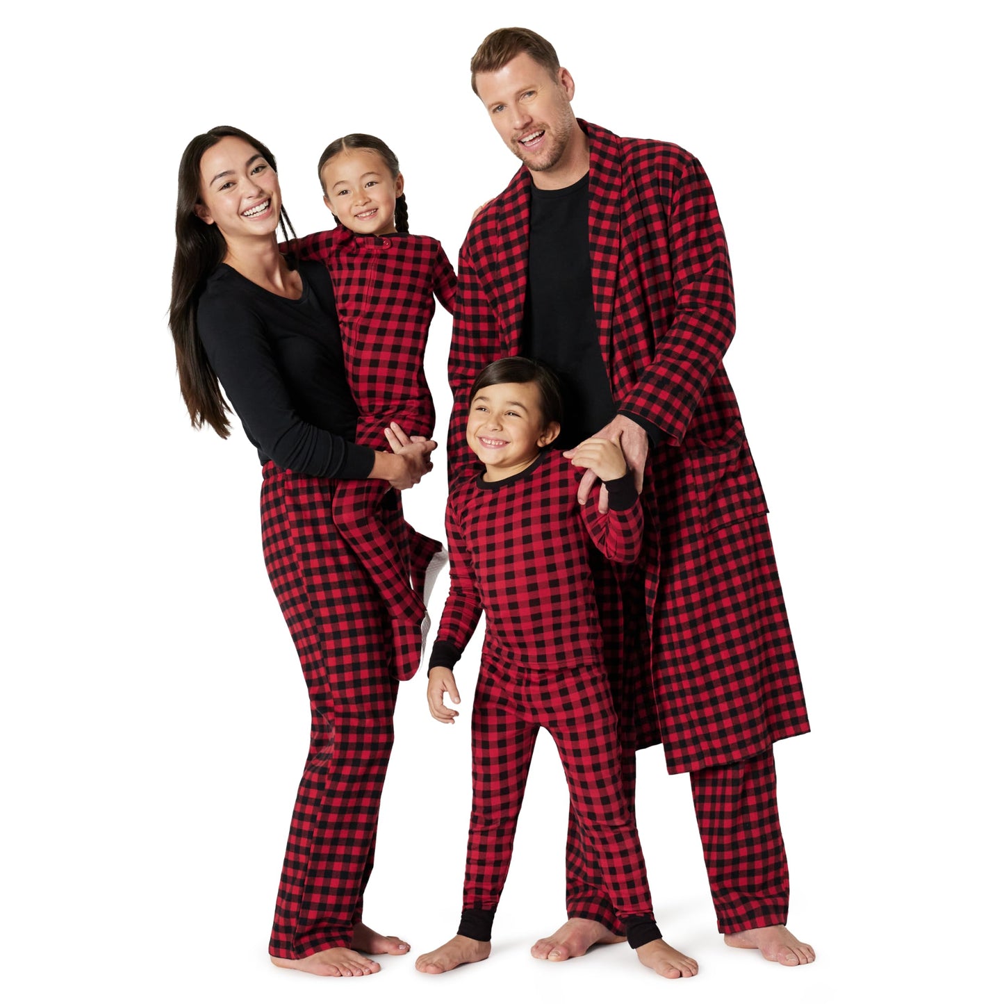 Amazon Essentials Men's Matching Holiday Family Pajama Sets, Classic Buffalo Check, Medium