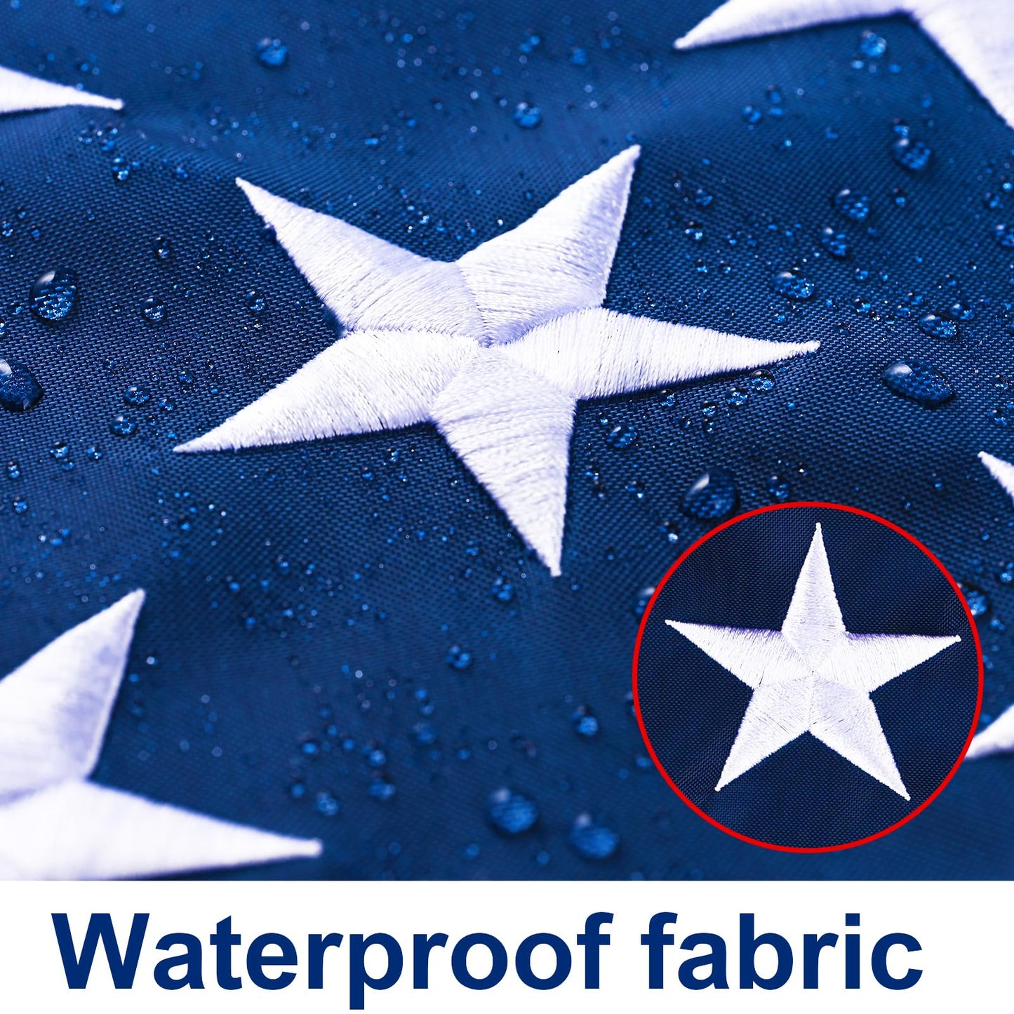 VIPPER American Flag 3x5 FT Outdoor - USA Heavy duty Nylon US Flags with Embroidered Stars, Sewn Stripes and Brass Grommets