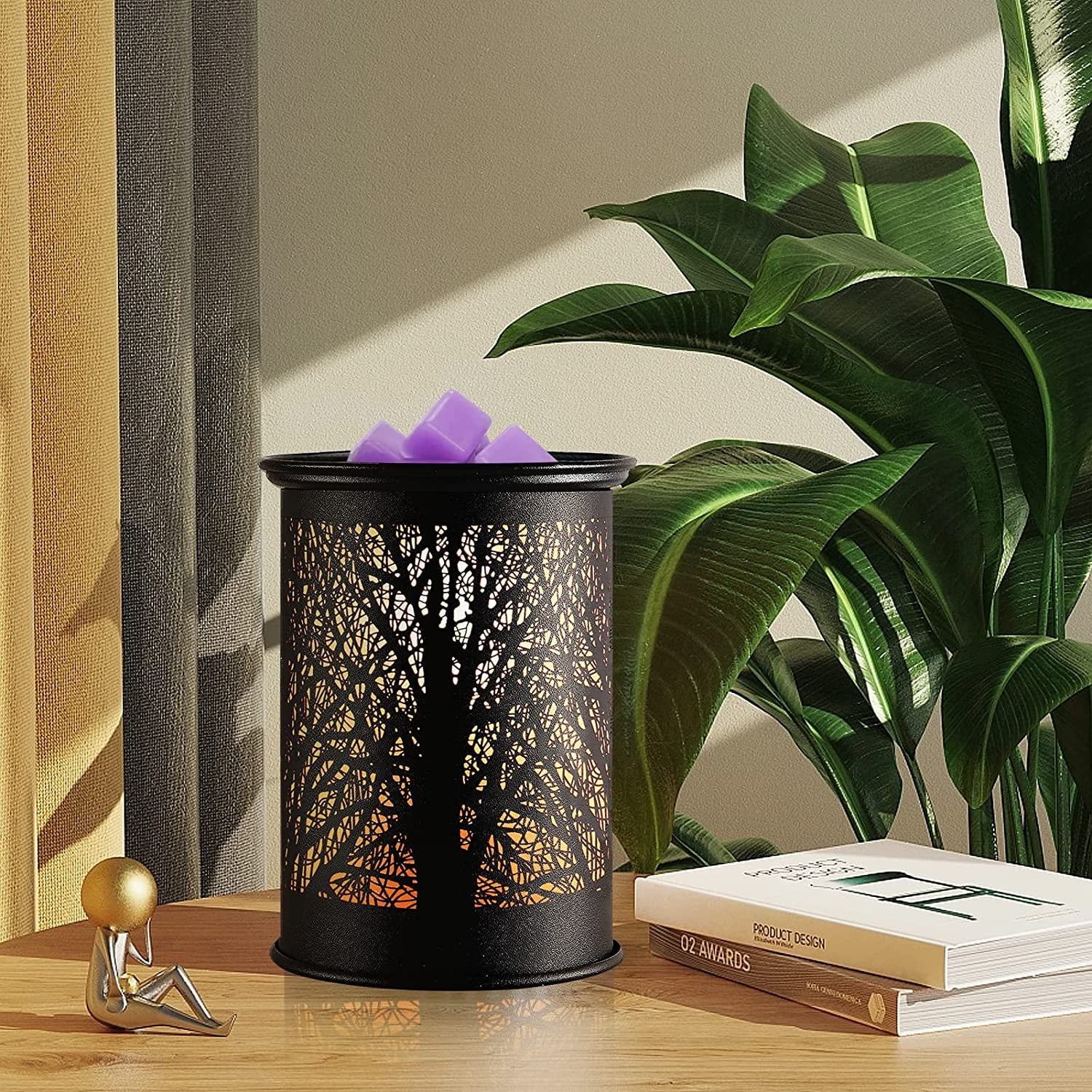 ORnix Metal Wax Warmer, Electric Wax Melt Warmer for Scented Wax Fragrance Candle Oil Burner Melting Night Light for Gift Home Office Bedroom