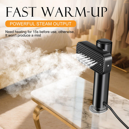 Steamer for Clothes, Portable Handheld Garment Steamer for Fabric Wrinkles Remover, 15s Fast Heat-up, 90ml Water Tank with Heat-Resistant Gloves, Convenient clothes steamer for Home, Office and Travel